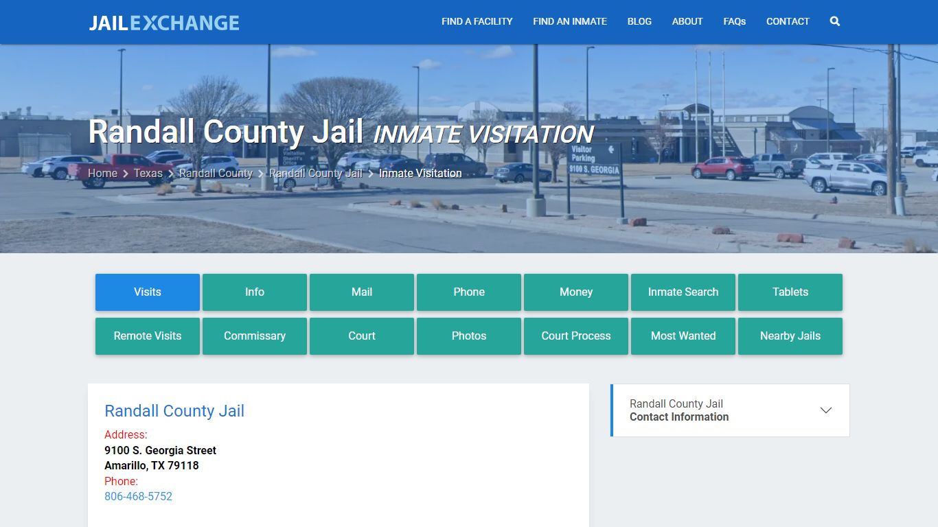 Inmate Visitation - Randall County Jail, TX - Jail Exchange